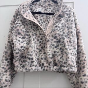 American Eagle Print Fleece Pullover